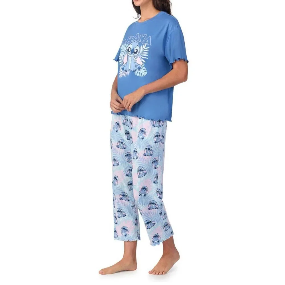 Disney Stitch Blue Women 3X‎ 2 Pc Comfy Pajama Lounge Set New - Picture 3 of 6